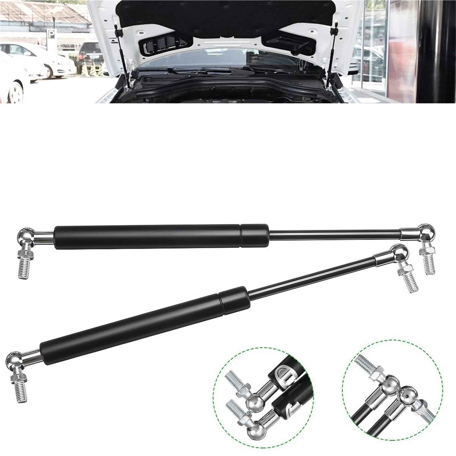 Vérins à gaz hayon arrière Entretoises Universelles 300N 500/600mm, Couvercle Avant, Capot, Coffre Arrière, Hayon, Démarrage, Choc, Barre De Support, Ressort