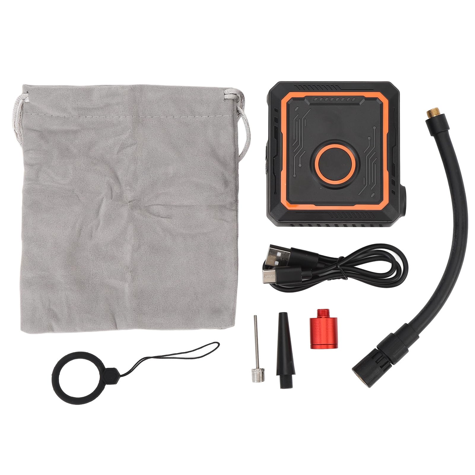 Bomba de aire eléctrica para bicicleta recargable, pantalla LED, inflador rápido inalámbrico de 150 Psi con batería de 2400 mAh para coche, motocicleta, balón, baloncesto, fútbol