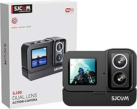 SJ~CAM SJ20 Camera de Ação 4K Filmadora, Camera Prova D'água, Zoom de 8X,154° FOV HDR,Bateria de 1850 mAh,Suporte Ext MIC e Controle Remoto