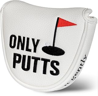 Cubierta magnética para cabeza de palo de golf de piel sintética, color blanco