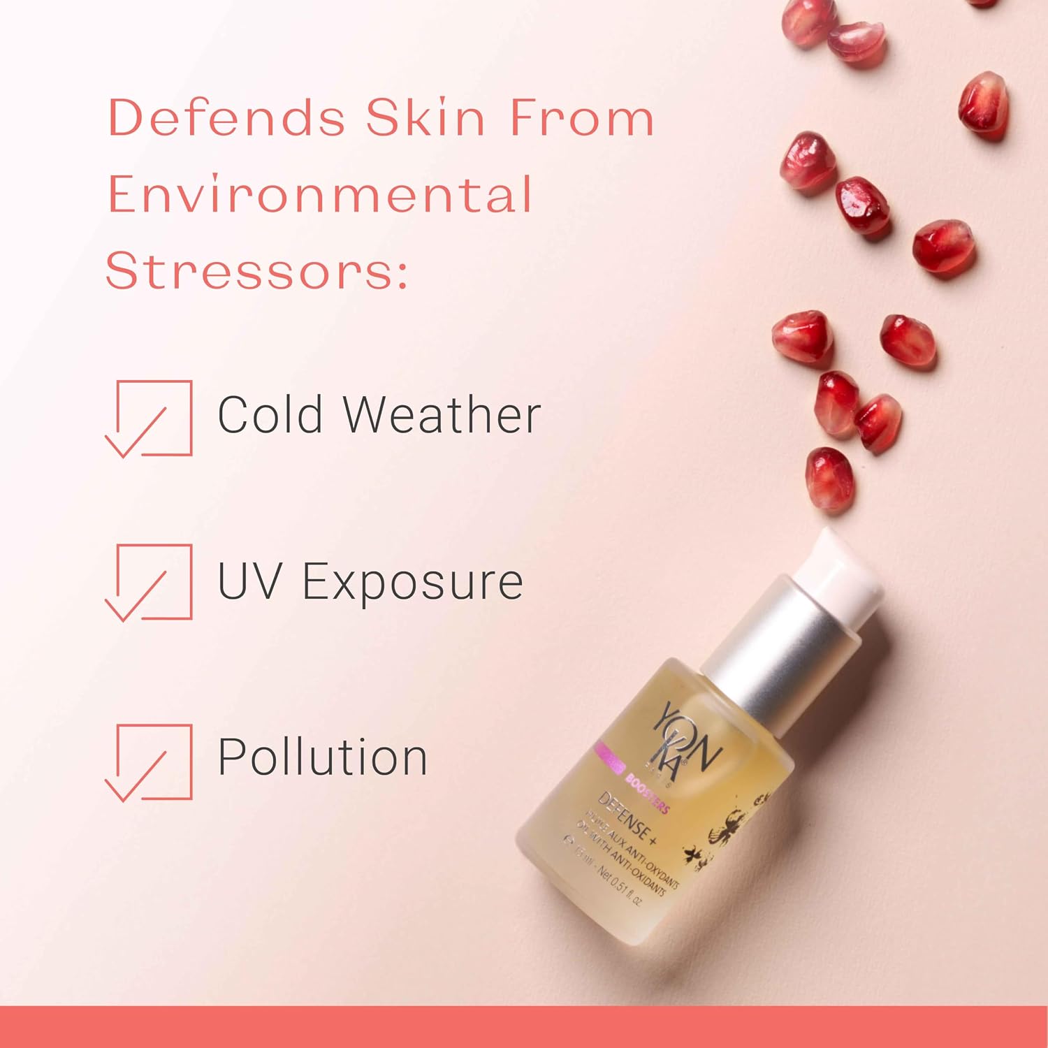 Yon-Ka Booster Defense Plus | Protective Skin Enhancing Concentrate | Reinforce from Environmental Stressors with Vitamin C and Magnesium | Reduce Signs of Aging | Paraben-Free | 0.51 fl oz