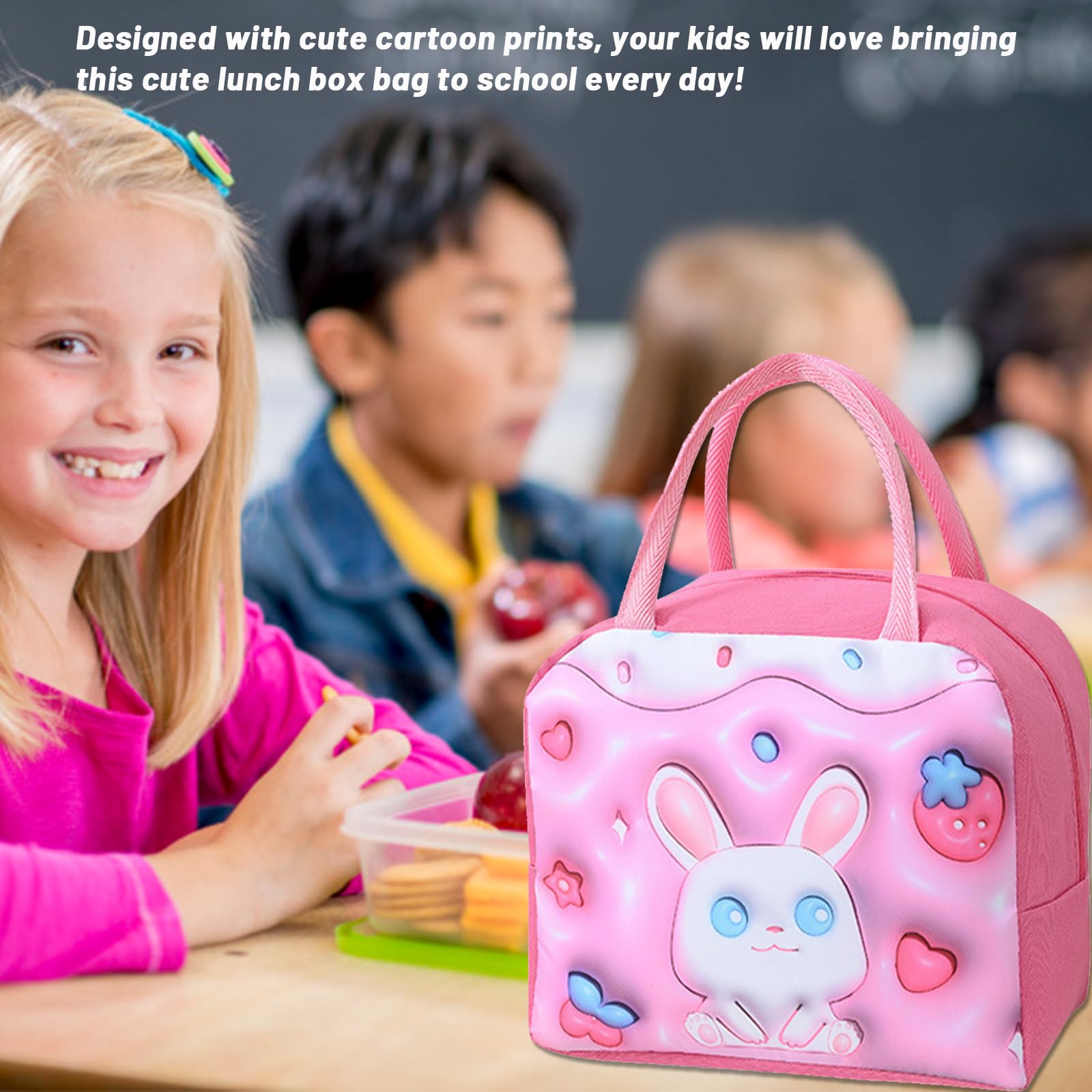 Borsa Termica Porta Pranzo Super Mario - Per Bambini, 15x23x15 Cm, Rosso/Blu - Foto 6