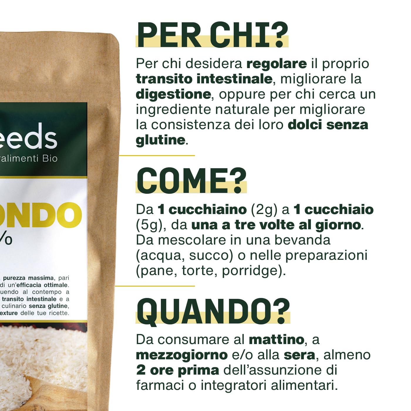 Bucce di Psillio Biondo BIO 1KG | Purezza Massima 99% | Psilio Indiano, Naturale, Puro, Ricco di Fibre | Transito, Digestione, Senza Glutine | Qualità Superiore (1kg)