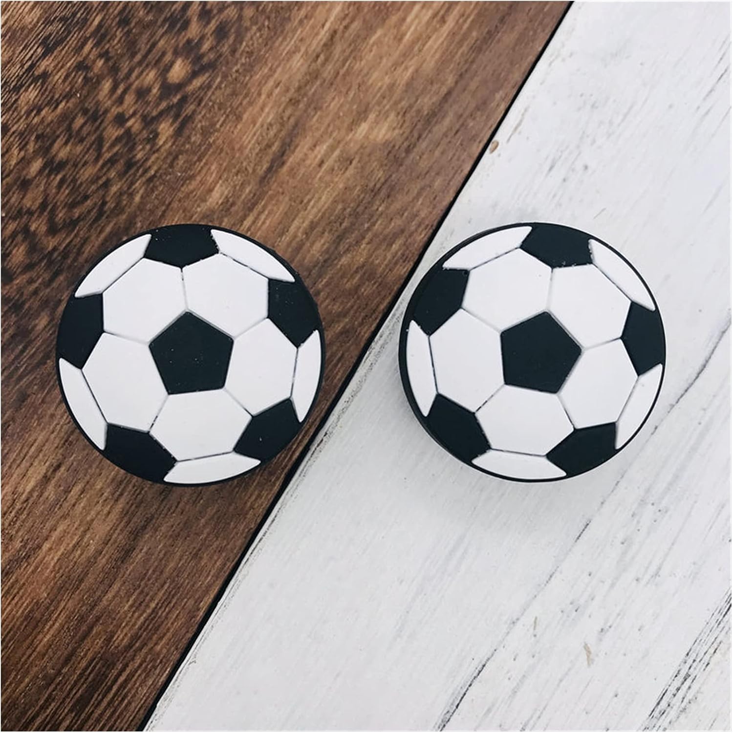 Cabinet Hardware Cute Cartoon Football Knob Soft Rubber Drawer Knob Handle Prevent Children's Room Furniture Dresser Handle Cabinet Door Knob