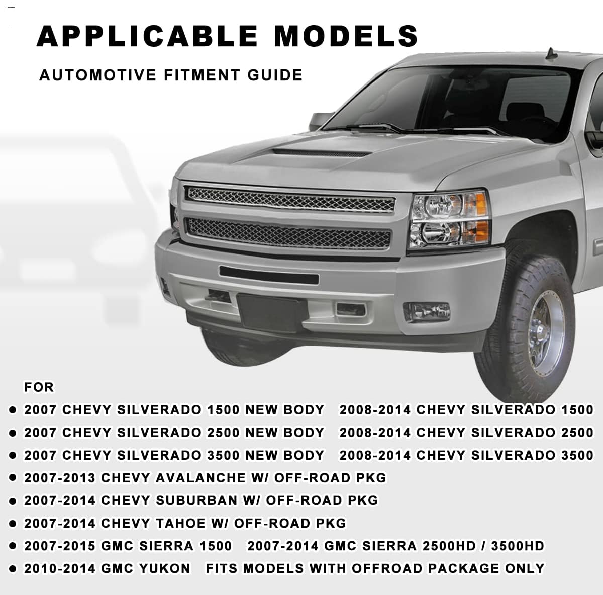 Winjet Driving Fog Lights OEM Series for [2007 2008 2009 2010 2011 2012 2013 2014 Silverado] [2007-2014 Suburban/Tahoe GMC Sierra/Yukon] [2007-2013 Avalanche] Fog Lamps Clear Lens