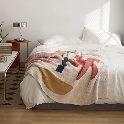 GunziStreet Manta de microfibra con diseño de flores, súper suave, mullida, decoración del hogar, sofá, mantas reversibles de punto