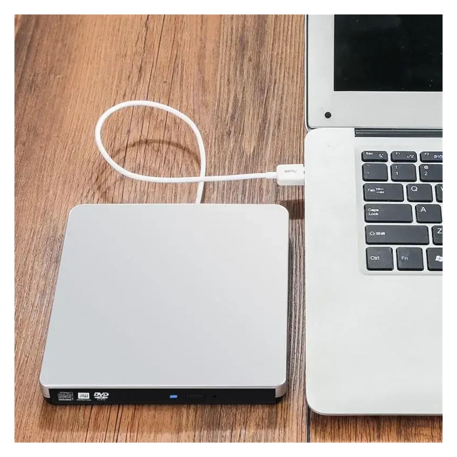 Lettore Dvd Masterizzatore Dvd for Laptop for Ufficio Domestico. Bruciatore for unità Dvd RW Esterna Sottile. Lettore di Schede USB 3.0. unità Ottica(Black)
