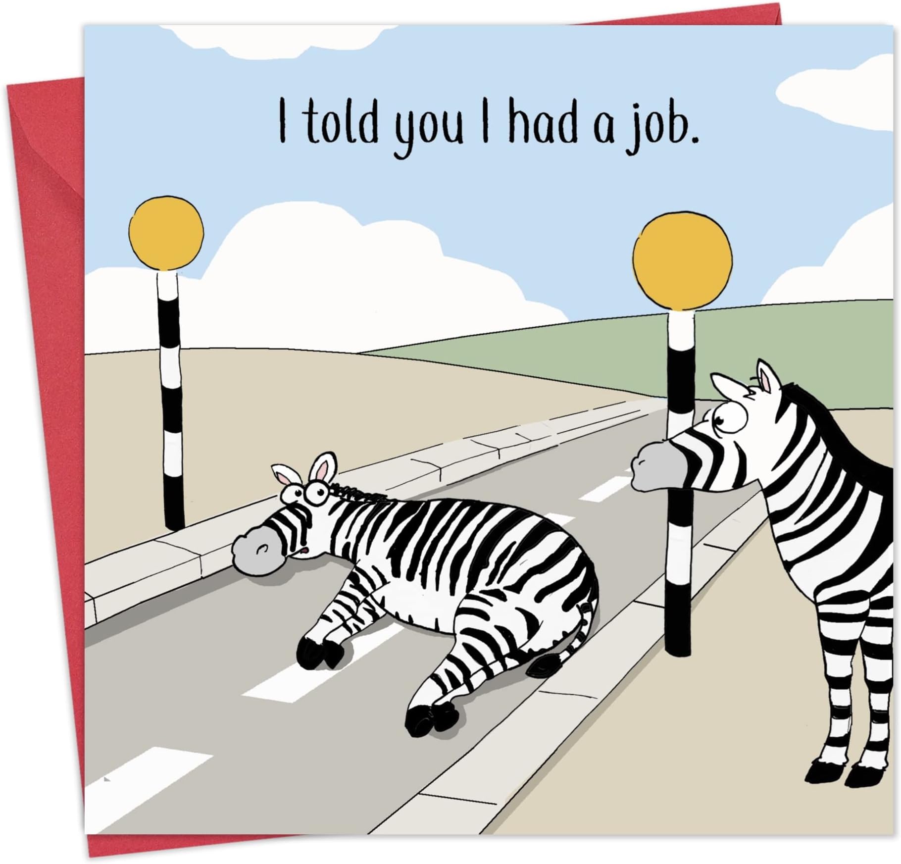 Funny Card - Zebras - Blank Inside - Humour Happy Birthday Card - Mothers Day - Fathers Day - Valentines - Teenager - Get Well Soon - Retirement - New Job