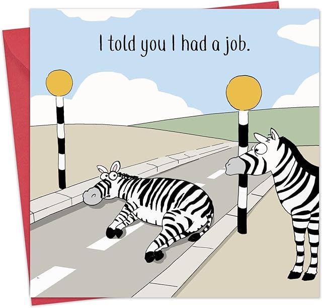 Twizler Funny Card with Zebras  Blank Card  Happy Birthday Card  Humour Card  Mothers Day Card  Fathers Day Card  Valentines Day Card  Teenager Card  Get Well Soon Card  Retirement Card