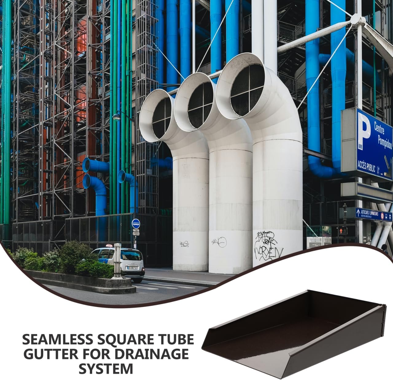 Housoutil 2 Pcs Water Dustpan Outdoor Metal Decor Lawn Decorations Outdoor Outside House Decor Gutter Splashpan Decorative Rain Gutter Splashpan Gutter Garden Spouting Accessory Gutter Block