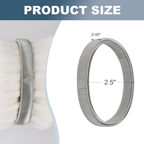 Vista 9 de Coolrunner 6 piezas antideslizantes elásticos para camisas de manga de brazaletes metálicos para ligas elásticas de banda