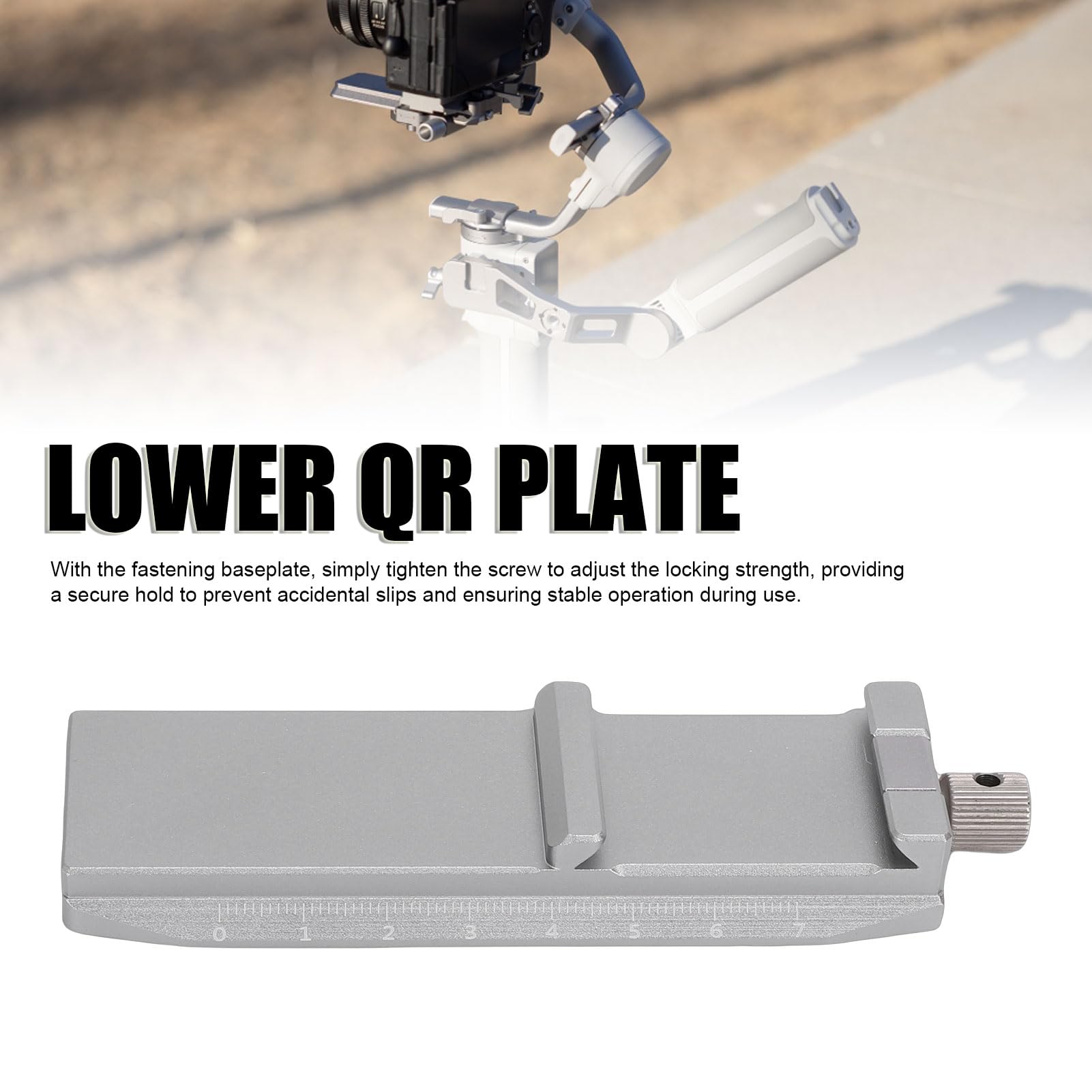 Cryfokt Piastra Inferiore Stabilizzatrice QR per RS4mini Camera | Lega di alluminio, meccanismo di bloccaggio rapido, antiscivolo, configurazione semplice, scorrimento degli ingranaggi di