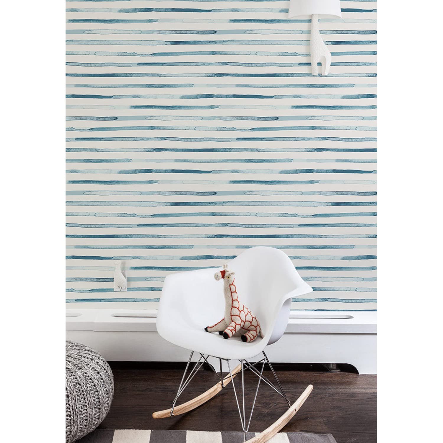 Papier peint meuble aquarelle aqua 152x104cm pour decoration de salon