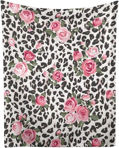 Miniatura 2 de Manta de forro polar sin costuras con diseño de rosa bonita para sofá, gruesa y mullida, cálida y suave, para sofá, 40 x 50 pulgadas