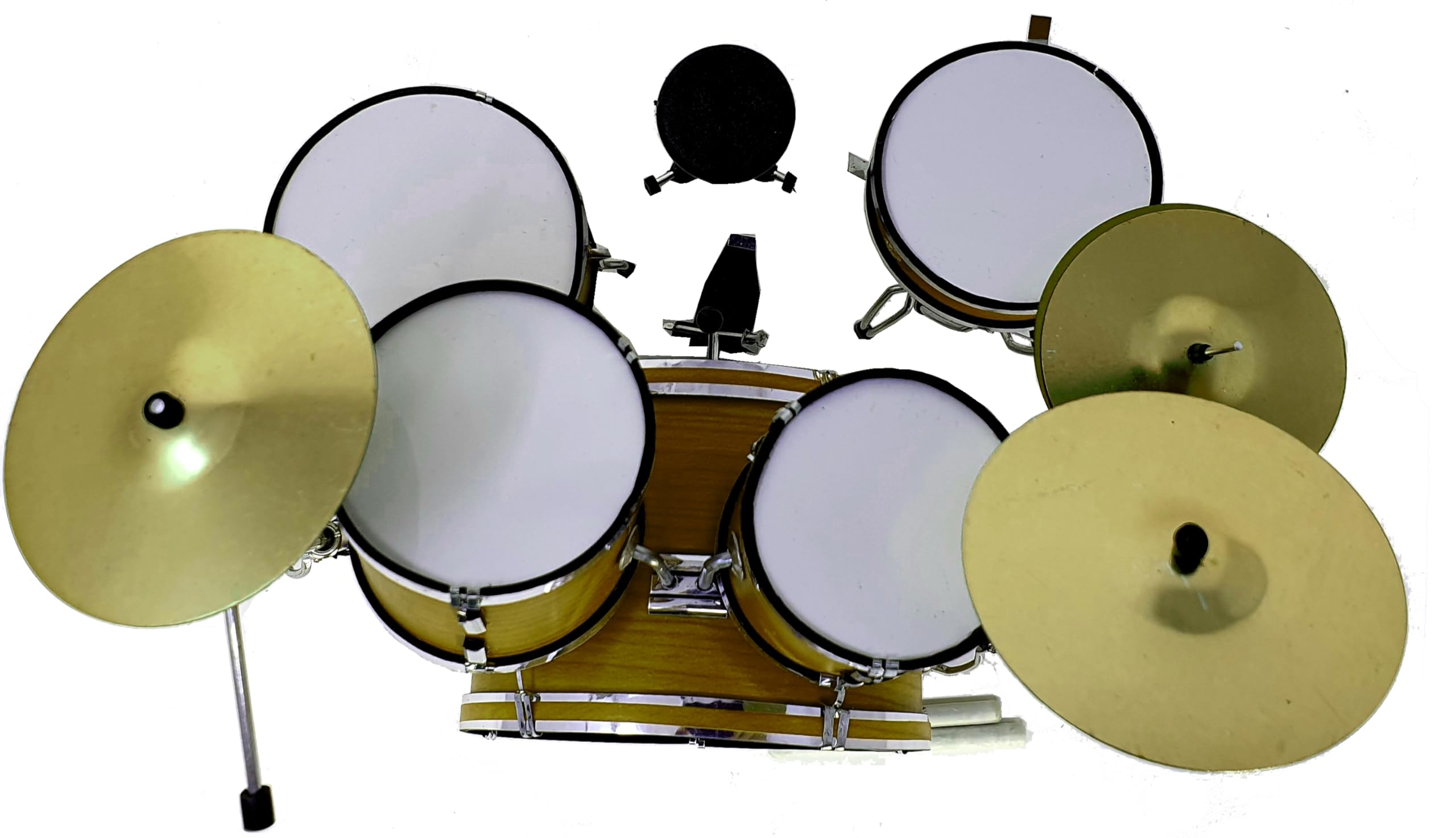 ROCKSTAR - Miniatura Bateria Acustica Nogal Satinado MDR-0107 Regalo Musical