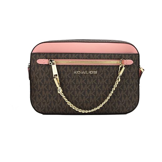 Michael Kors Jet Set Large Leather Crossbody Bag (PrimRose)