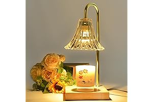 Vintage Metal Candle Warmer Lamp - Illuminate Your Home with Cozy Ambiance