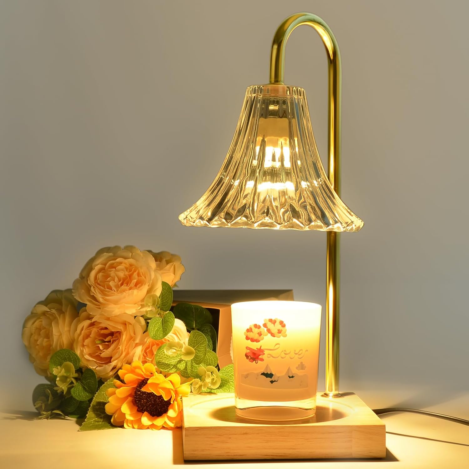 Candle Warmer Lamp Glass Fragrance Candle Lamp Home Decor Electric Candle Warmer