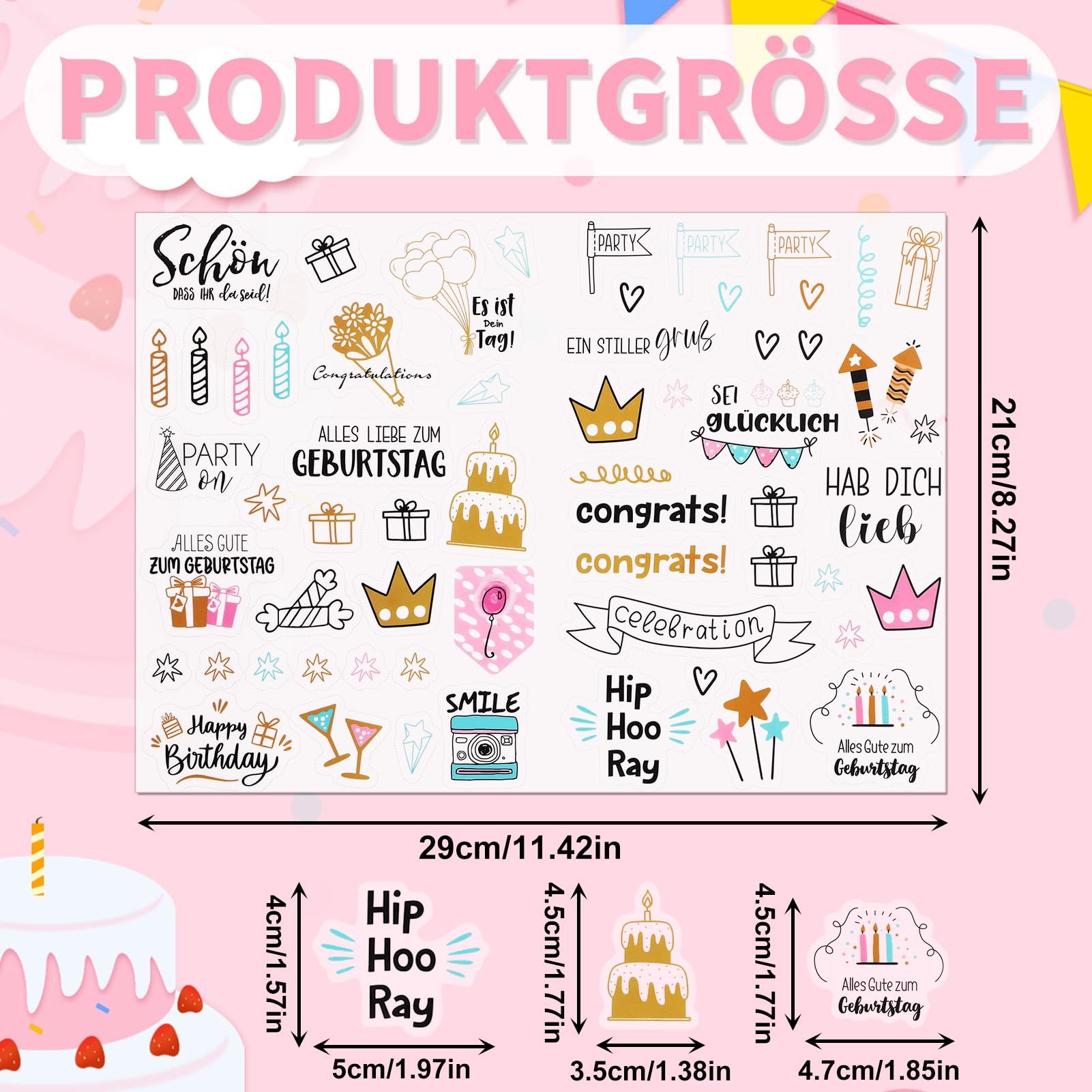 D'autocollants D'anniversaire Pour Livres D'or Cartes Albums Cartes D