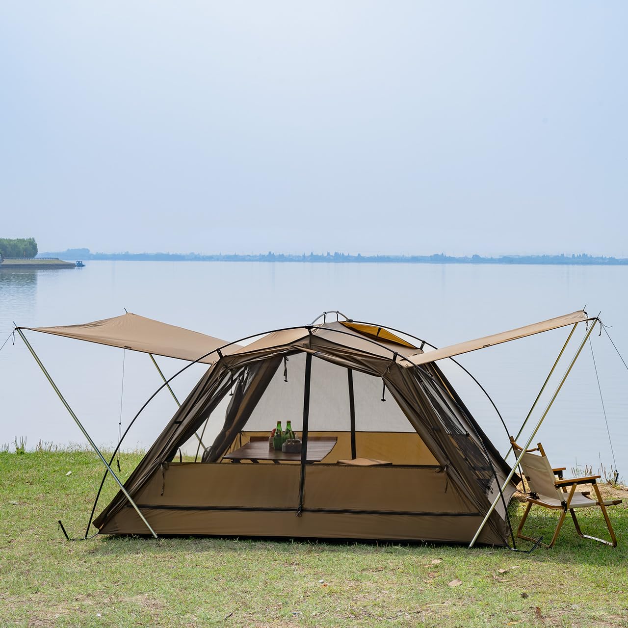 TOMOUNT シェルターテント 2-3人用 ロッジテント 一体式フレーム 81-2WdpNL9L._UF1000,1000_QL80_.jpg