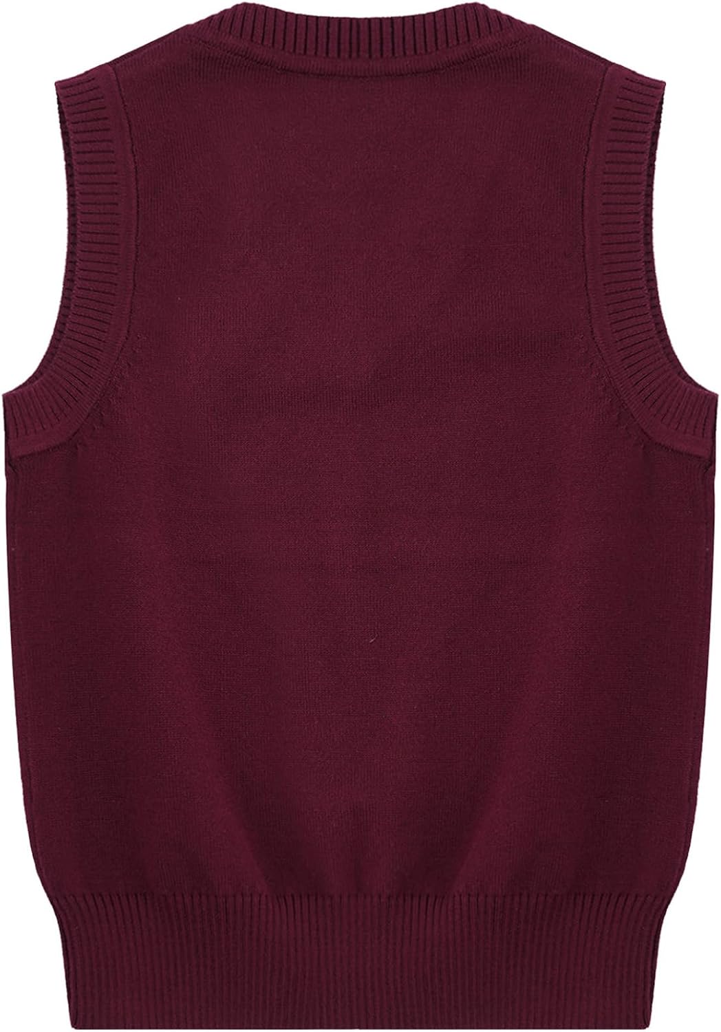 Boys Sweater Vest for Girls Kids Student Solid School Uniform Sweater Top Sleeveless V-Neck Knitwear