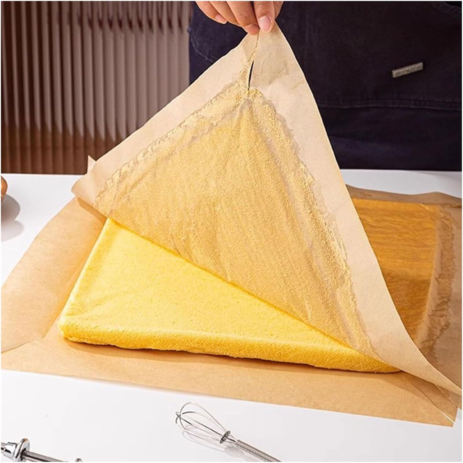 50pcs Parchment Paper Sheets 34x34cm Nonstick Baking Paper for Half Sheet Pans High Temperature Resistant Unbleached Pre Cut for Cakes Cookies Pastries(Large)