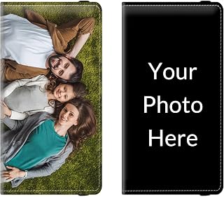 Design Your Own Photo Check Book Cover for Personal Checkbook, Customized Checkbook Plastic Insert Flap Card Holder Pen Hoop Holder with RFID Blocking Slim Wallet for Women Men