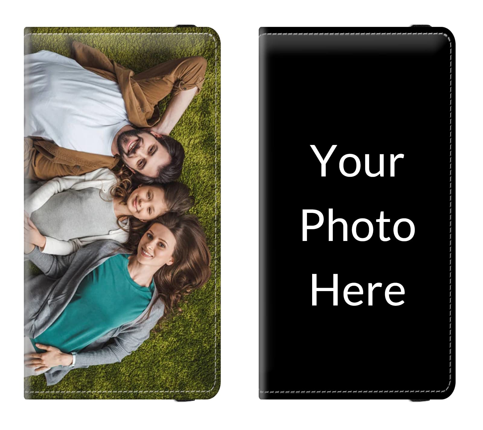 Dikoer Design Your Own Photo Check Book Cover for Personal Checkbook, Customized Checkbook Plastic Insert Flap Card Holder Pen Hoop Holder with RFID