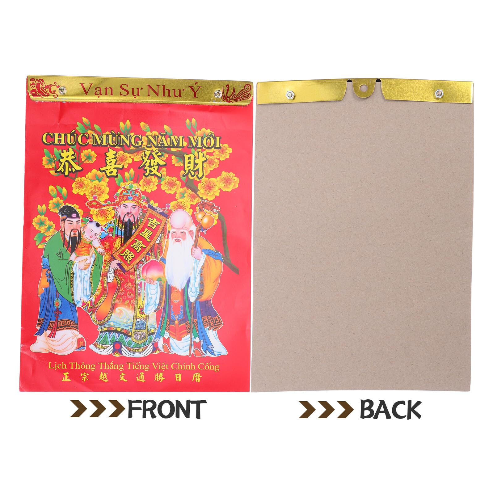 FOMIYES Calendario Cinese da Parete 2026 Anno del Cavallo Calendario Lunare da Appendere Tradizionale Vietnamita 190X260 MM Planner Annuale Termini Solari e Lunari per Capodanno e