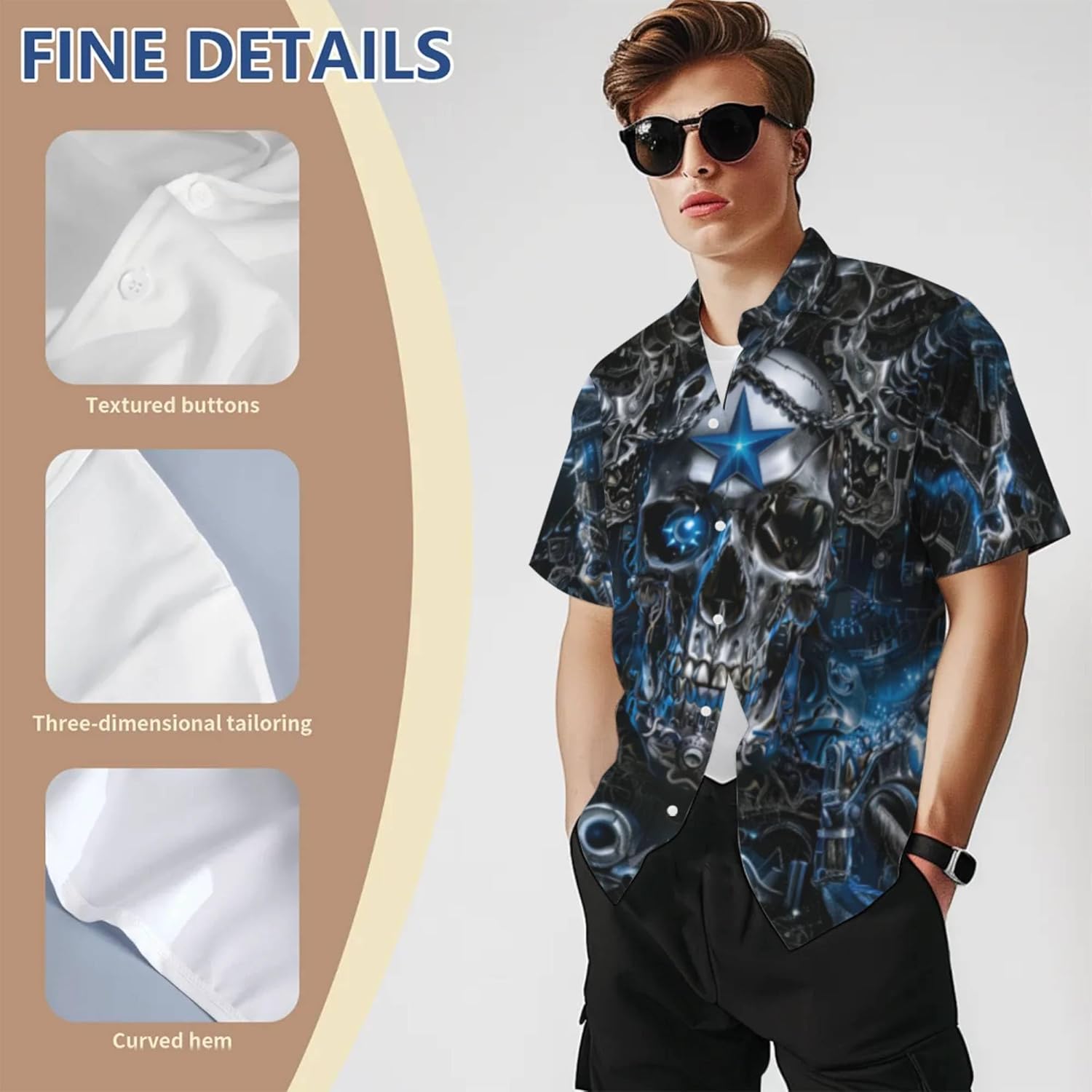 3D Pattern Print Design Shirt Unique Graphic Tee for Men Stylish Casual Wear Comfortable Fashionable Short Sleeve - Image 3