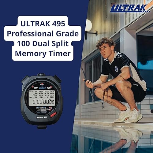 Miniatura 8 de ULTRAK 495 100 Lap Memory Cronómetro Profesional Negro Visualización Continua del Tiempo del Evento Nuevo