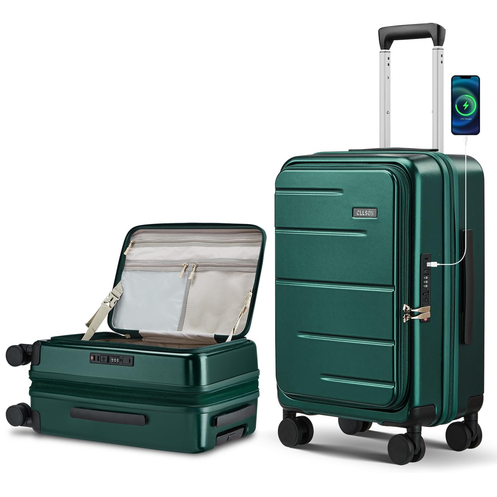 cllson Carry on Luggage Expandable Travel Luggage Top