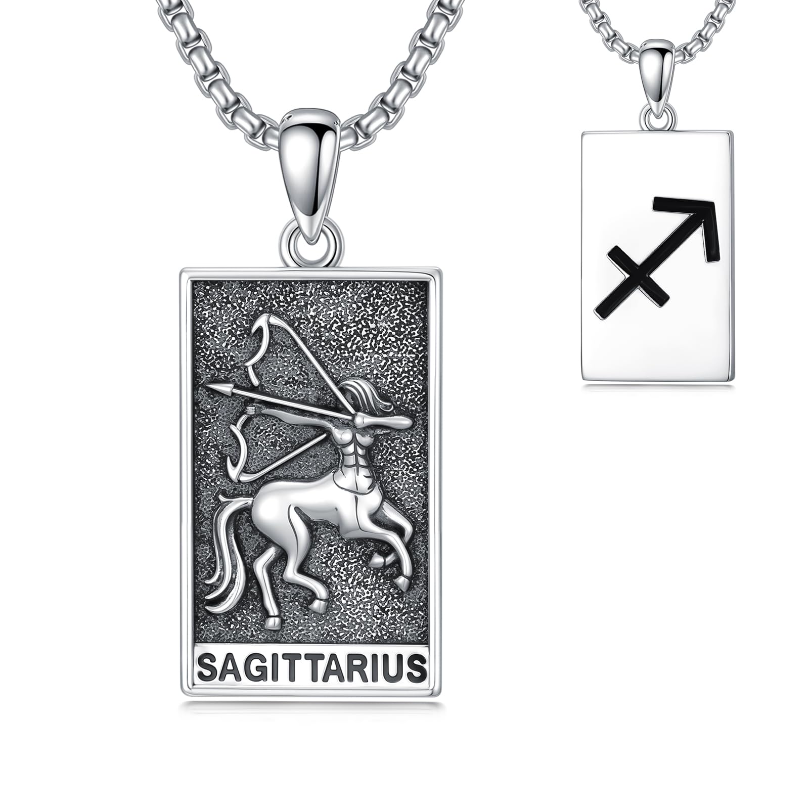 Imagen de catálogo asociada a HARMONY BOLA Collar con signo del zodiaco, colgante de plata de ley 925 con 12 constelaciones a