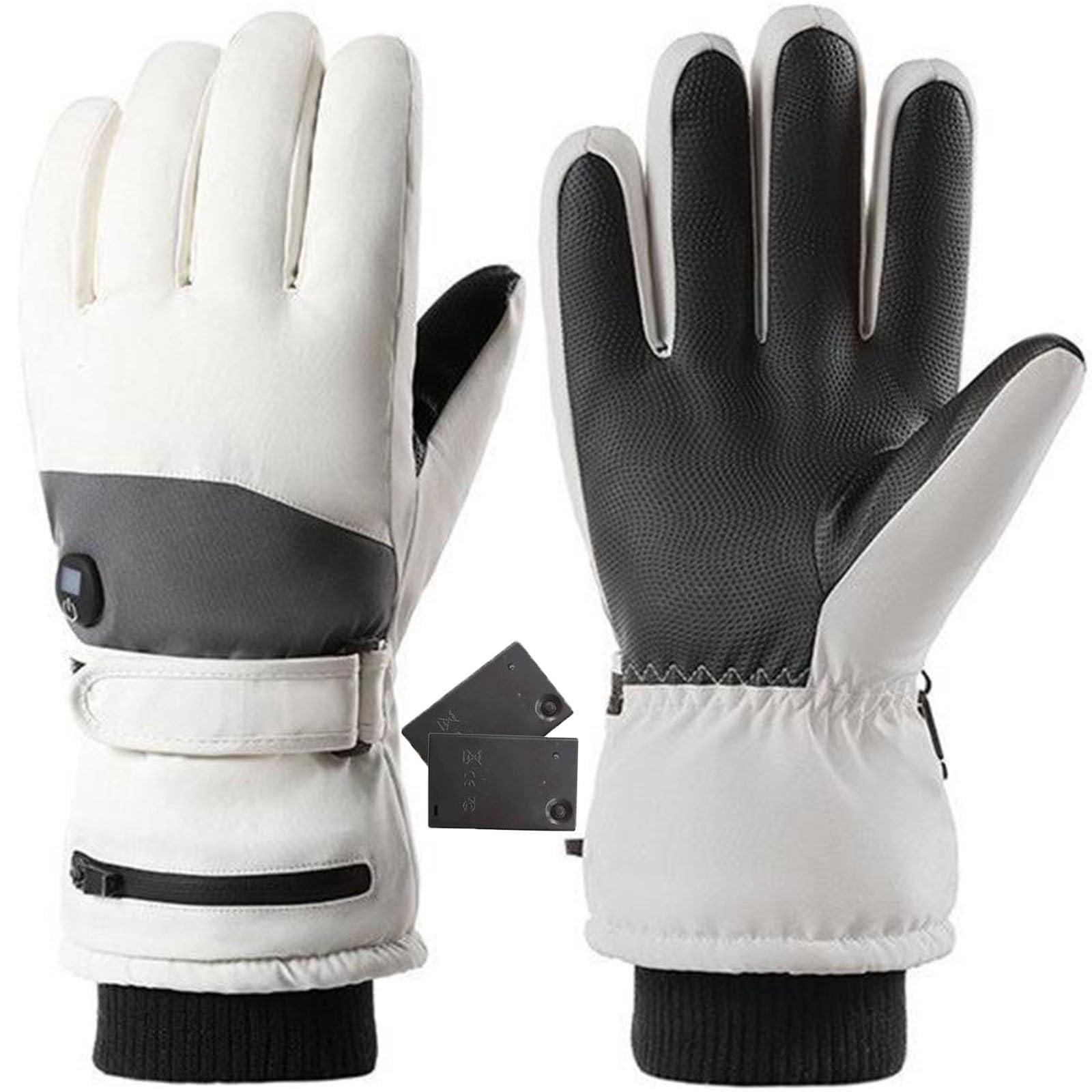 Gants Chauffants USB pour Hommes Femmes, 3 Niveaux de Réglage de la Température avec Fonction pour écran Tactile pour, Le Ski, la Randonnée et Le Cyclisme