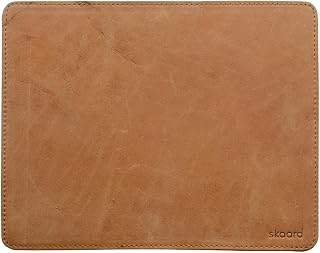 skaard Mauspad aus echtem Leder, Braun, Vintage Optik, Mouse Pad