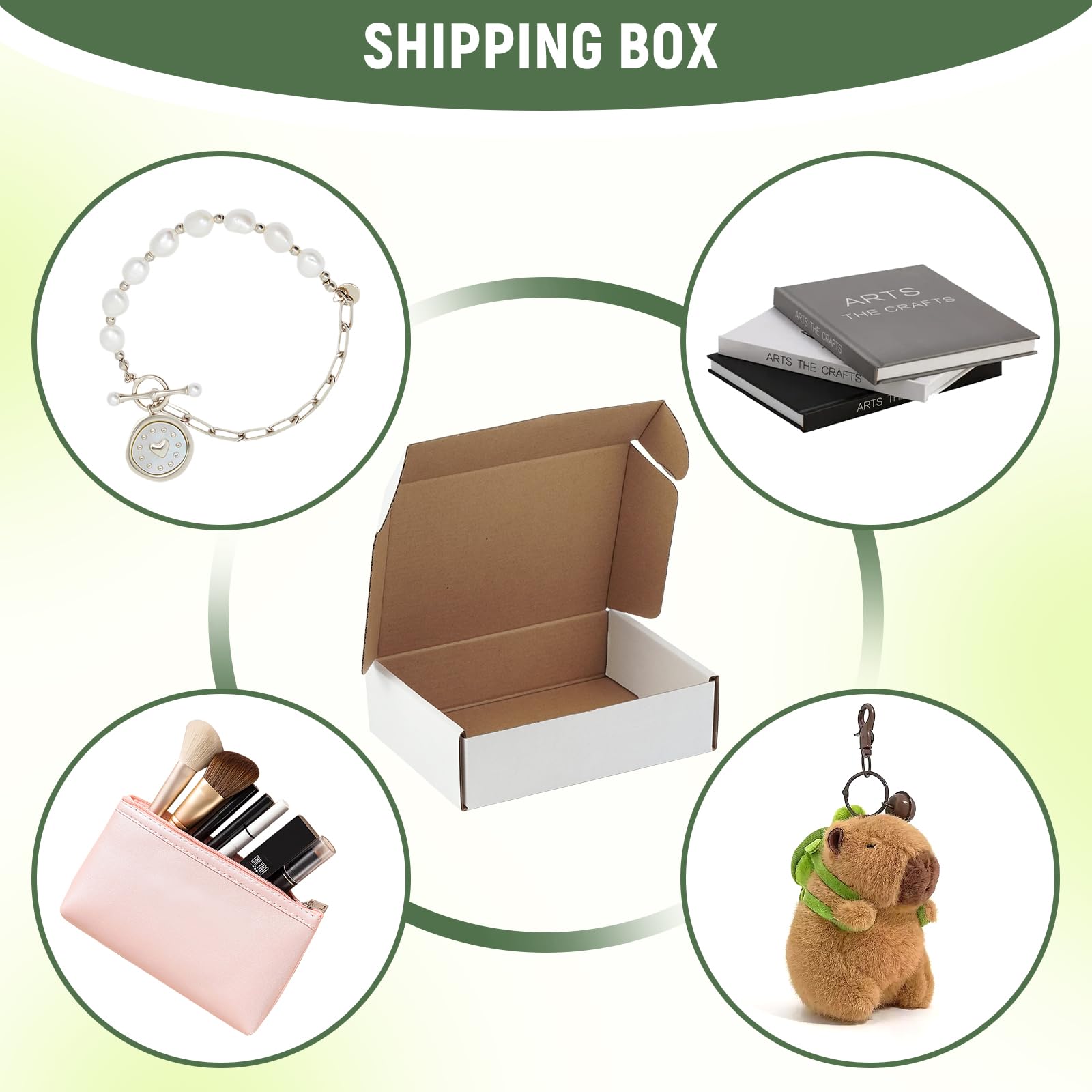 10 Stück 17,8 x 12,7 x 5,1 cm kleine Versandkartons weiße Kartons für kleine Unternehmensversandverpackungen