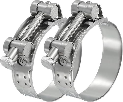 Miniatura 22 de PATIKIL Abrazadera de manguera con perno en T de 0.67 a 0.748 in, paquete de 2 abrazaderas de tubo de tubo intercooler de acero inoxidable 304