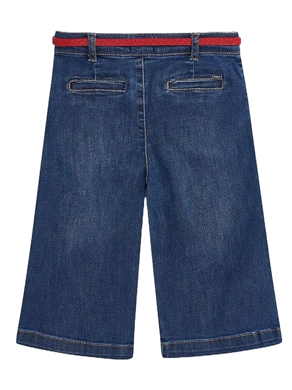 Jeans de Denim Claro Mayoral 4548 con Cinturón Rojo