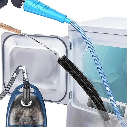 Sealegend V2 Kit limpiador para la ventilación de la secadora accesorio para manguera de vacío cepillo removedor de pelusas potente manguera de