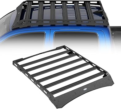 Hooke Road Tacoma Roof Rack Aluminum Cross Bars for 2005-2023 Toyota Tacoma Double Cab, Cargo Basket Luggage Carrier Storage