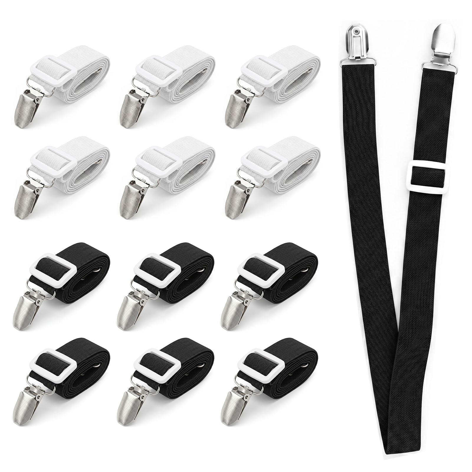 8 Pcs Elastic Bed Sheet Clips Adjustable Straps Mattress Sofa Cushion