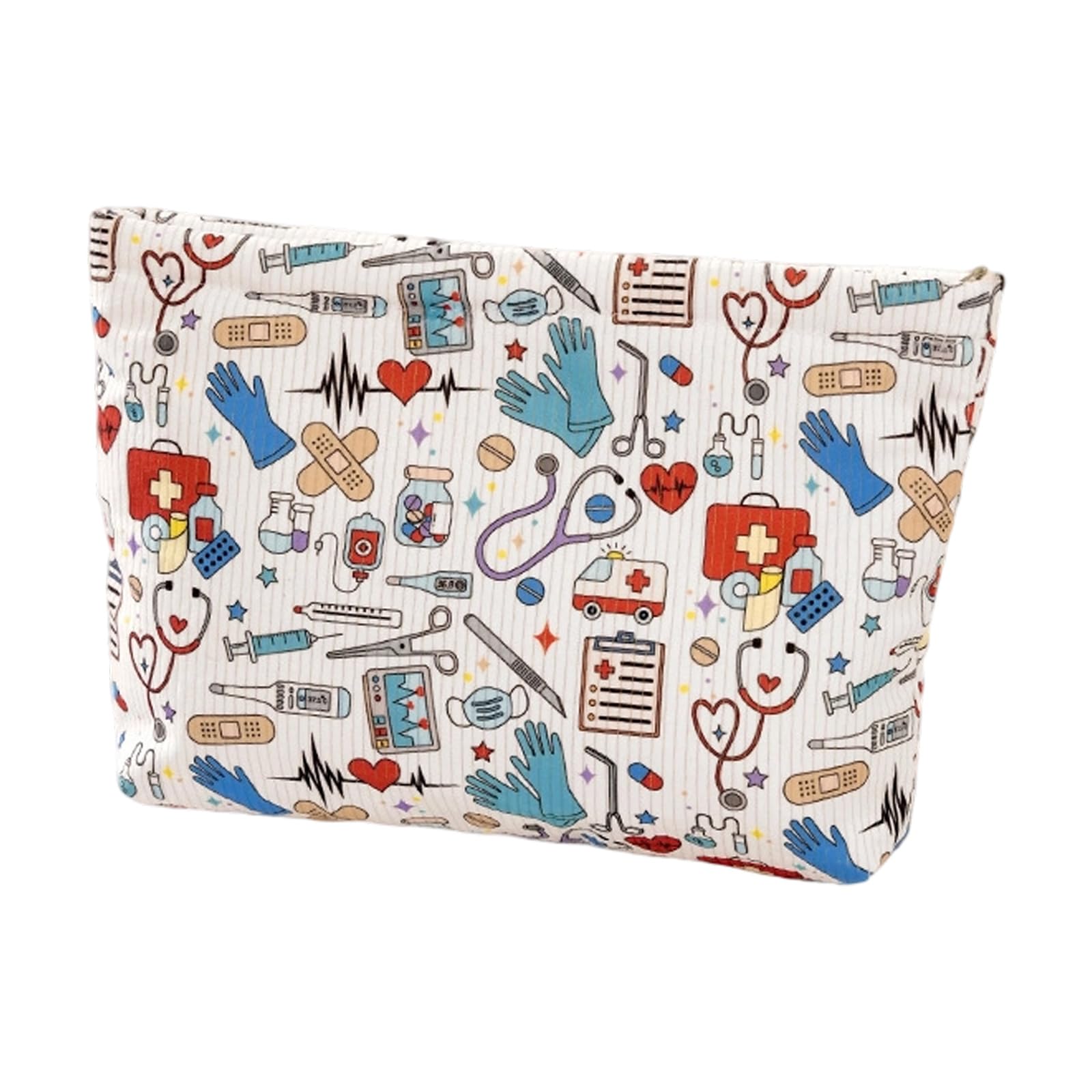 Fashionable Make Up Bag Made of Corduroy for Any Occasion Soft Texture Storage Bags with Multiple Pockets Travel