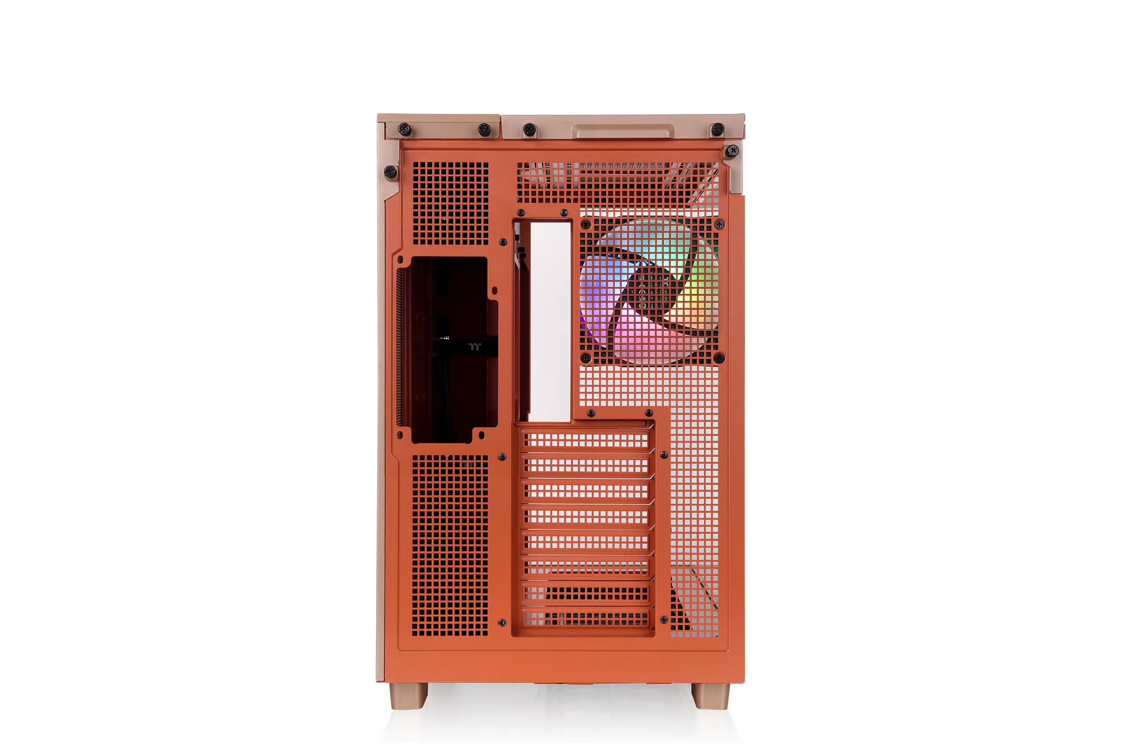 Thermaltake View 380 XL TG ARGB Boîtier PC Moyen Tour Double Chambre | Support Cartes Mères Connecteurs Cachés, 4 Ventilateurs ARGB Inclus, Support Double Radiateur 360mm | Gravel Sand