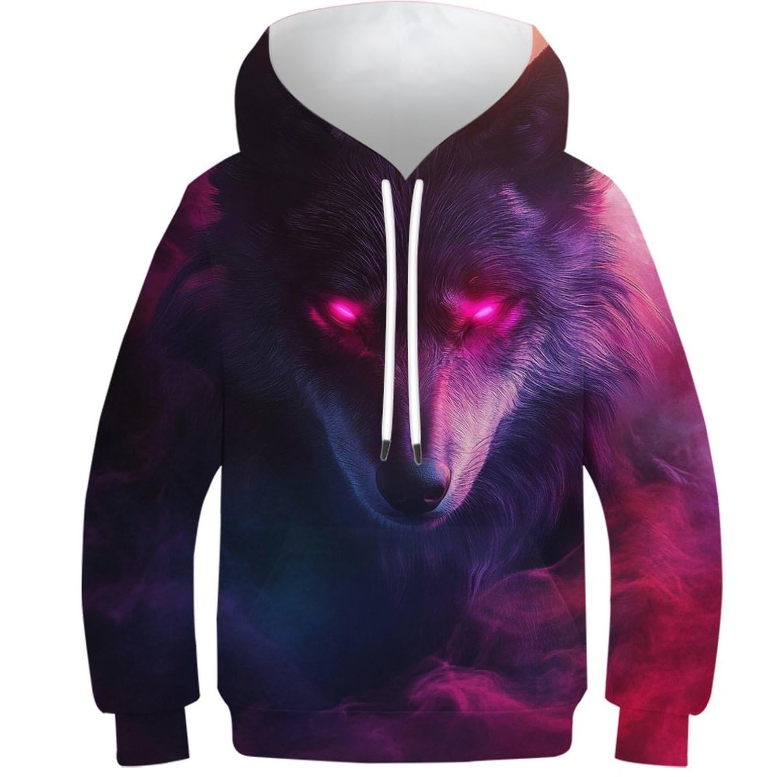 Sweat à capuche loup 3D pour garçon de 10-12 ans - 8
