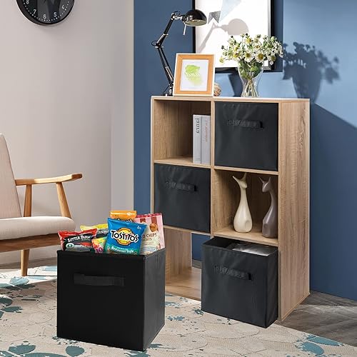 Miniatura 6 de PACHIRA E-Commerce Contenedores de almacenamiento en cubo, organizador de almacenamiento de 11 x 11 pulgadas, contenedores plegables de tela con
