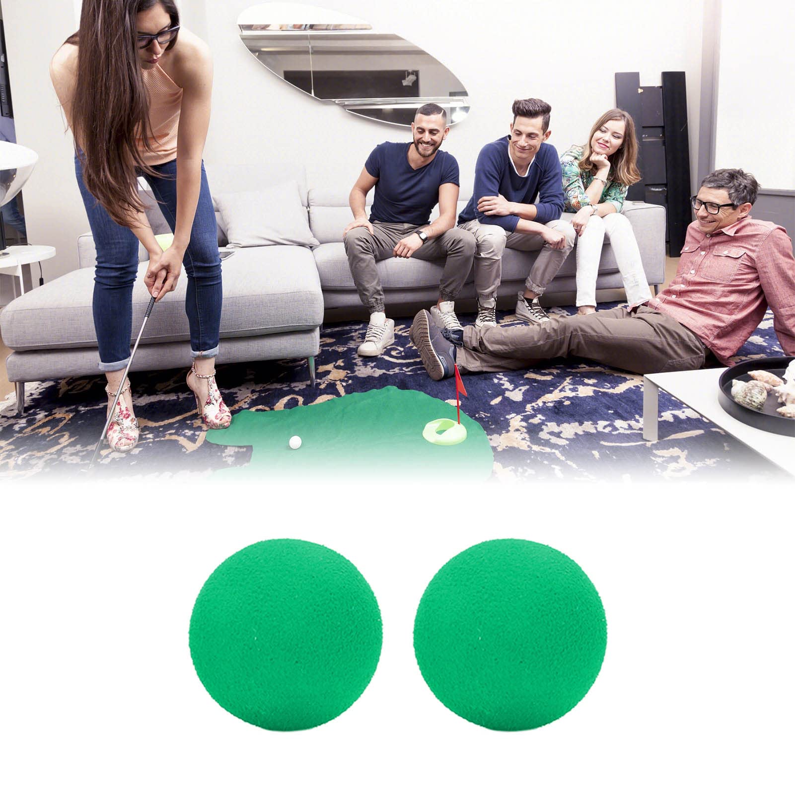 Paquete de 30 Pelotas de Golf de Espuma EVa de 21,5 Mm Pelotas de Golf de Práctica de Espuma Suave para Hombres, Mujeres, Entrenamiento en Interiores Y Exteriores