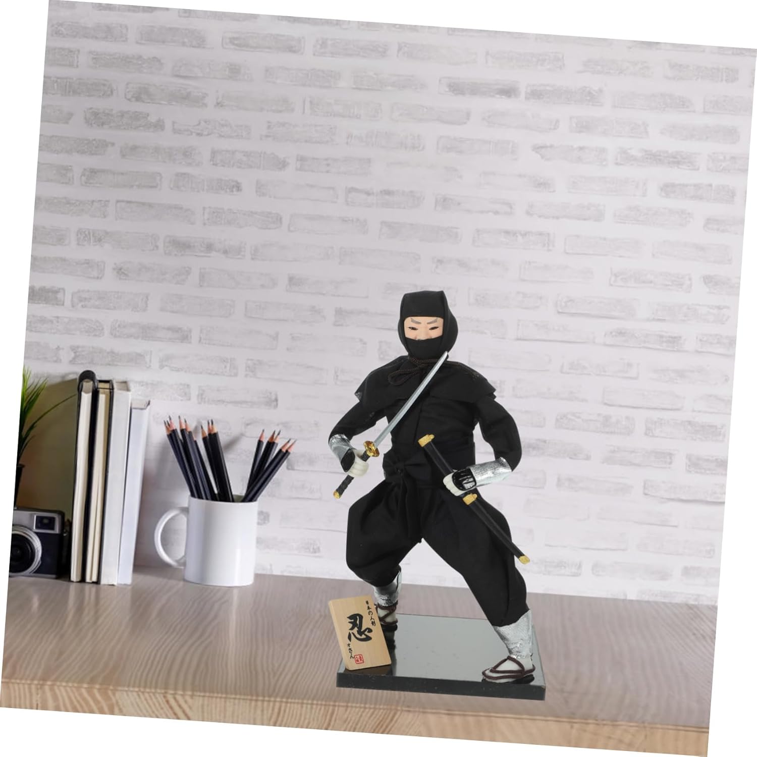 VICASKY Japanese Style Ninja Doll Home Decor Japanese Figure Ninja Doll Ornament for Office