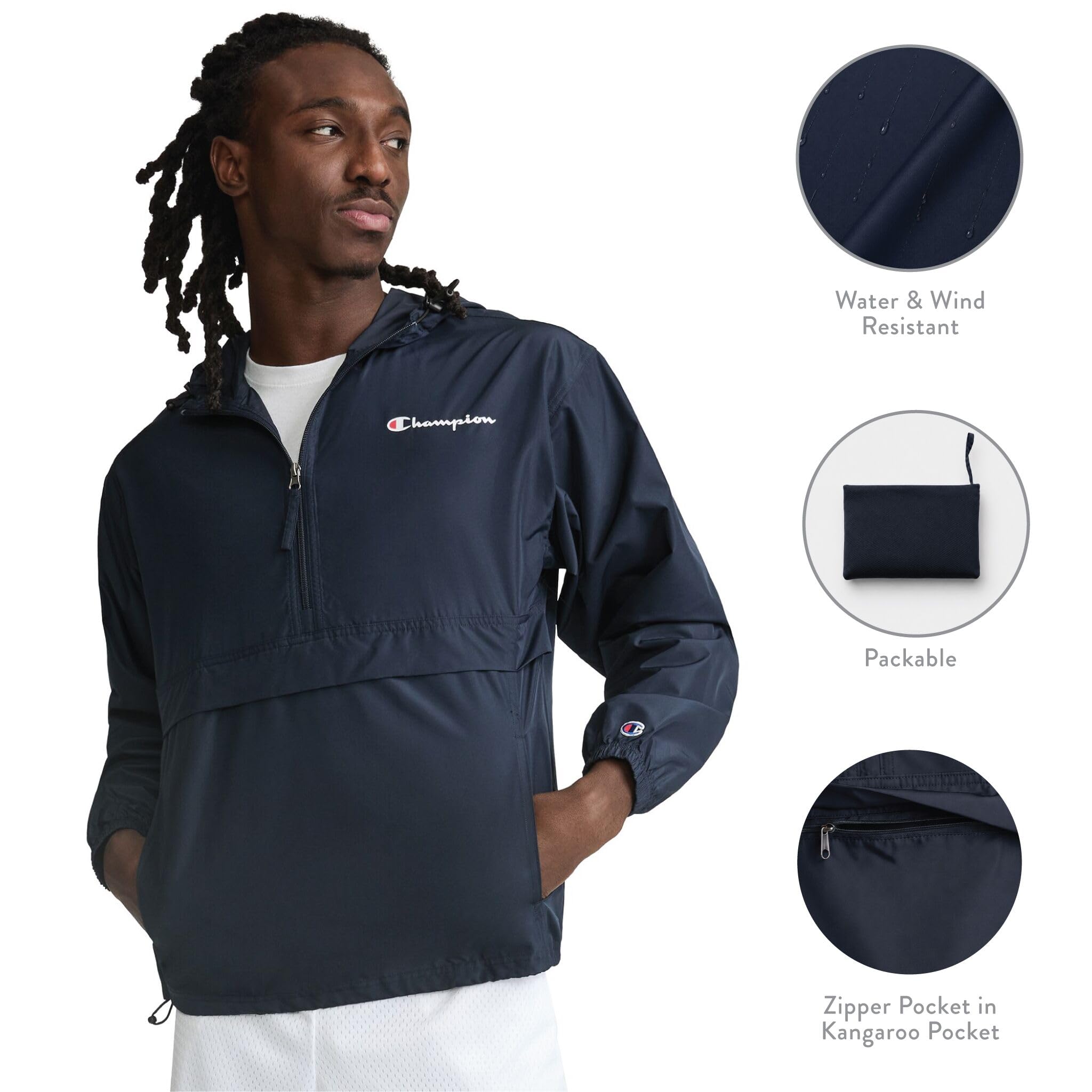 Champion Herren Packbare Jacke Jacke (1er Pack)