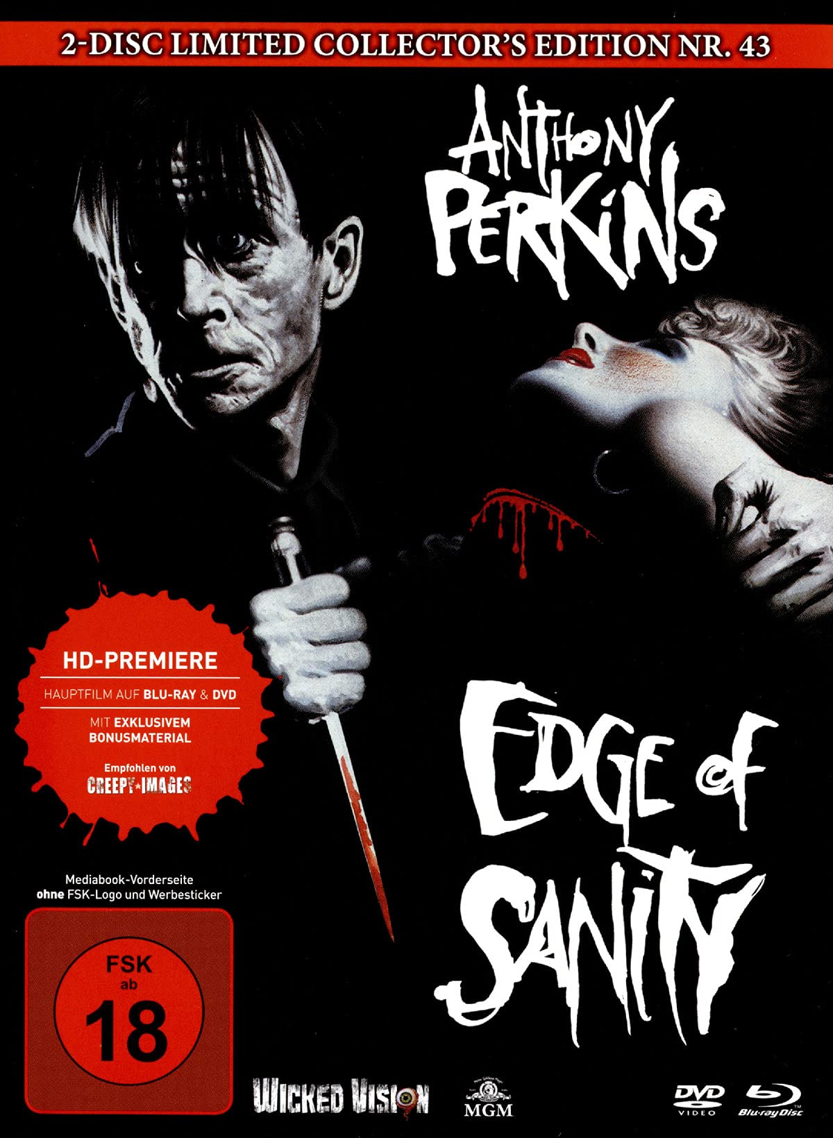 Edge of Sanity Blu-ray Mediabook Evita Copias Comunes con Edición 444