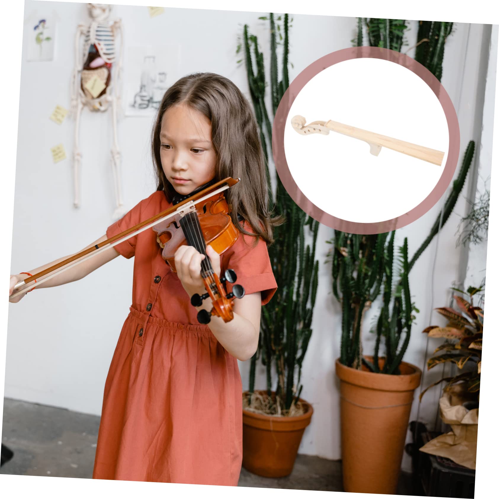 Toddmomy Violin Finger Board Neck Head Replacement Accessory Durable Maple for Easy Installation present for Violin Players Smooth Surface for Comfortable Touch